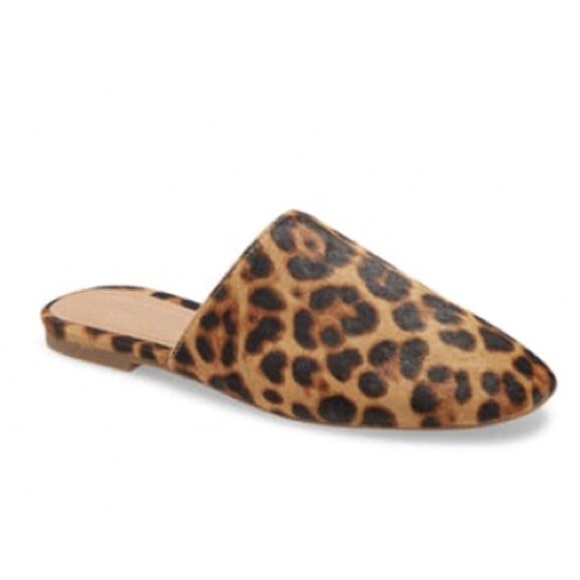 Madewell Shoes - Madewell The Cory Mule In Leopard Print Calf Hair Slip On Loafer